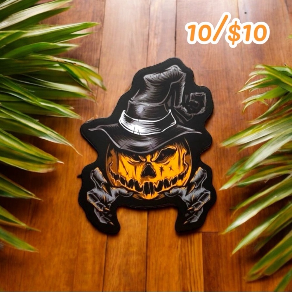 Wicked Pumpkin Witch Sticker – Approx. 2 1/4”